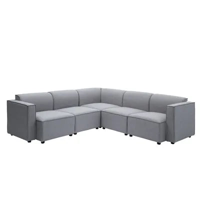 Debra Modular 4 Seater Sofa with Corner in Grey