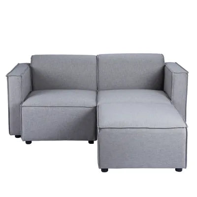 Debra Modular 2 Seater Sofa with Chaise in Grey