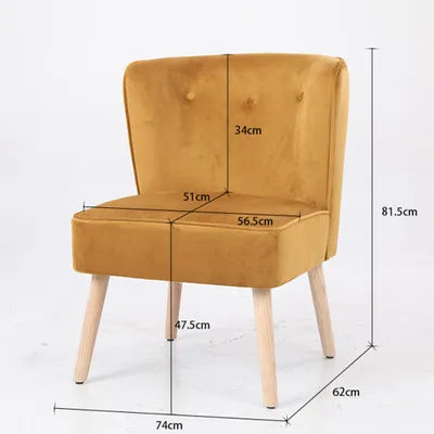 Verona Blue Velvet Accent Chair
