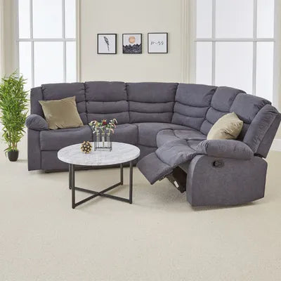 Riverton Corner Recliner Grey Fabric Sofa Set