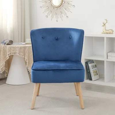 Verona Blue Velvet Accent Chair