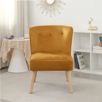 Verona Mustard Velvet Accent Chair