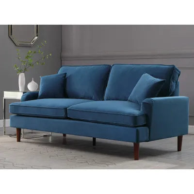 Lancefield 3 Seater Blue Velvet Sofa