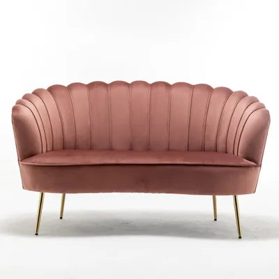 Madura Plush Velvet Shell 3 Seater Sofa In Pink