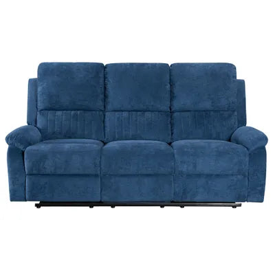 Amal Blue Fabric 3+2+1 Recliner Sofa Set