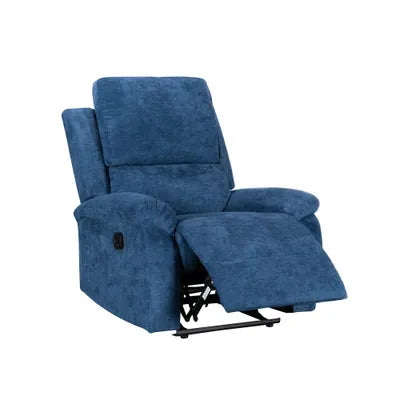 Amal Blue Fabric Recliner Armchair