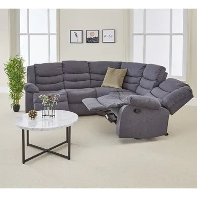 Riverton Corner Recliner Grey Fabric Sofa Set