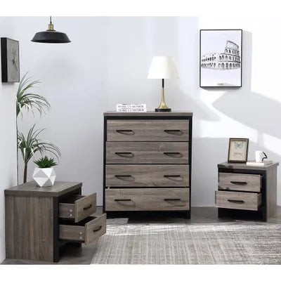 Royle 3 Piece Chest and 2 Bedside Tables Bedroom Furniture Set