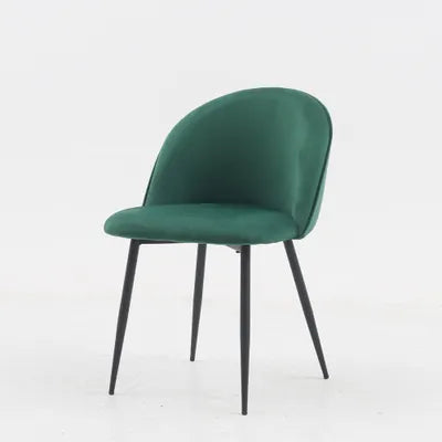 Aritic Green Velvet Dining Chair with Metal Legs - Set Of 2