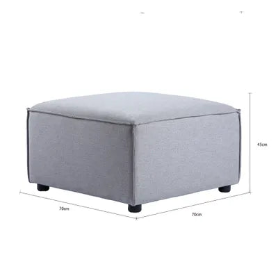 Debra Modular 3 Seater Corner Sofa with Ottoman in Grey