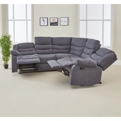 Riverton Corner Recliner Grey Fabric Sofa Set