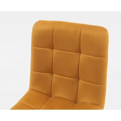 Jose Velvet Upholstery Dining Chair in Mustard - Set Of 2