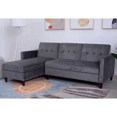 Ingham Reversible Corner Sofa With Storage Chaise in Grey