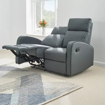 Sydney 3+2 Dark Grey Leather Recliner Sofa Set