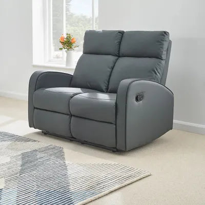 Sydney 3+2 Dark Grey Leather Recliner Sofa Set