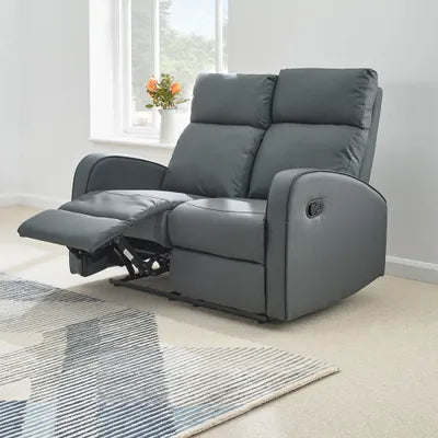 Sydney 3+2 Dark Grey Leather Recliner Sofa Set