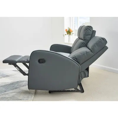 Sydney 3+2 Dark Grey Leather Recliner Sofa Set