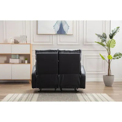 Sydney 3+2 Black Leather Recliner Sofa Set