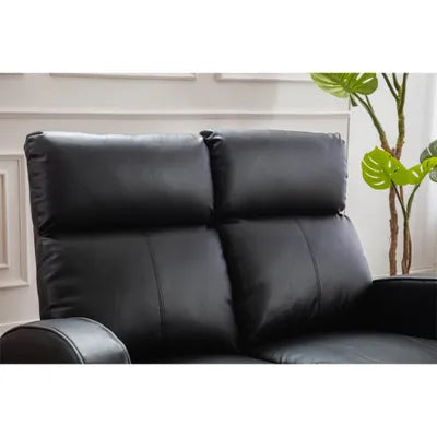 Sydney 3+2 Black Leather Recliner Sofa Set