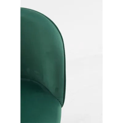 Aritic Green Velvet Dining Chair with Metal Legs - Set Of 2