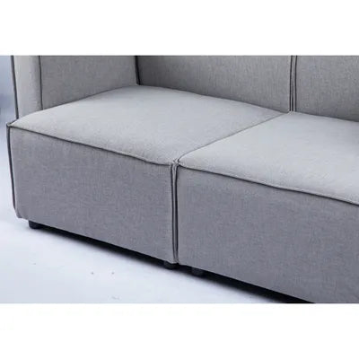 Debra Modular 4 Seater Sofa with Chaise in Grey