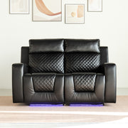 2 Seater Electric Leather Recliner Sofa with Diamond Stitching