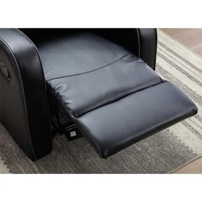 Sydney Black Leather Recliner Armchair